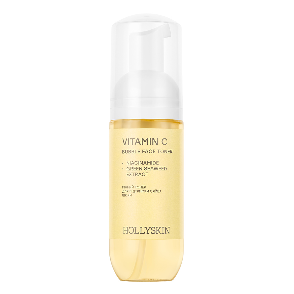 Пінний тонер для сяйва шкіри HOLLYSKIN Vitamin C з ніацинамідом, 150 мл