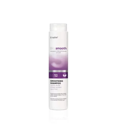 Шампунь для розгладження неслухняного волосся ERAYBA BIO Smooth BS12 з амінокислотами та асаї