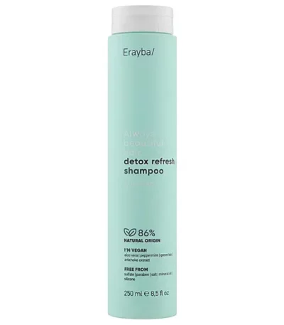 Безсульфатний детокс-шампунь ERAYBA ABH Detox Refresh Shampoo з алое та мʼятою, 250 мл