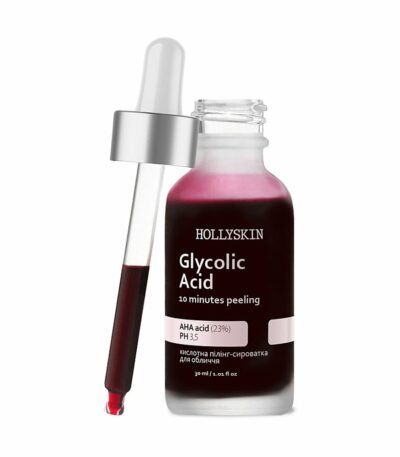 Кислотна пілінг-сироватка для обличчя HOLLYSKIN Glycolic Acid з гліколевою кислотою, 30 мл