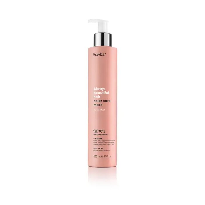 Веганська маска для фарбованого волосся ERAYBA ABH Color Care Mask з гібіскусом і маслом ши, 250 мл