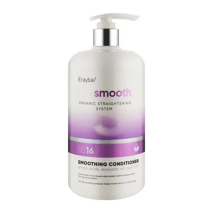 Розгладжувальний кондиціонер для неслухняного волосся ERAYBA BIO Smooth BS16, 1000 мл