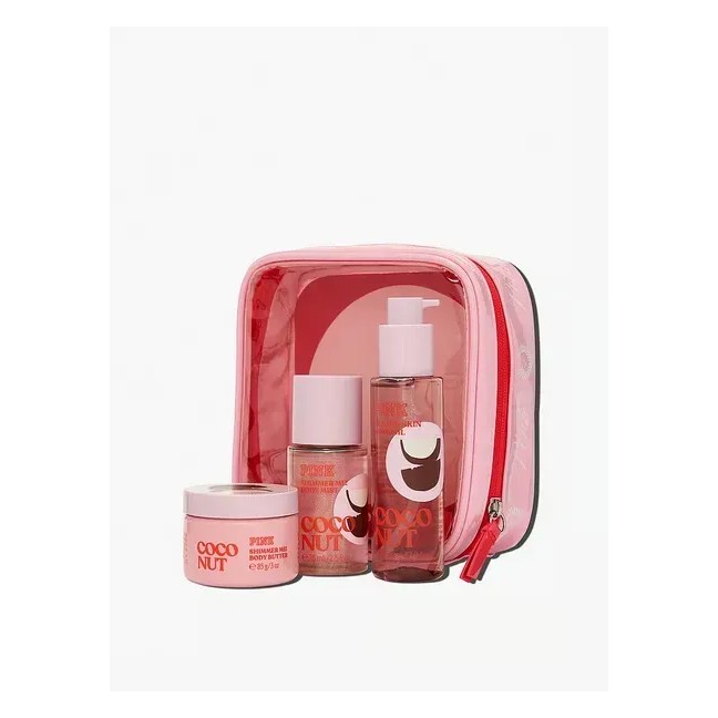 Подарунковий набір Victoria's Secret PINK Coconut Let's Glow Away Shimmer Travel Set
