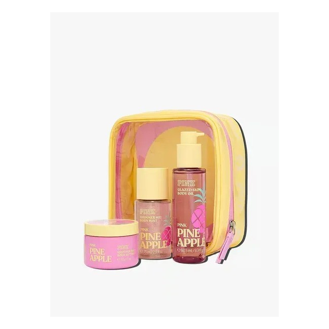 Подарунковий набір Victoria's Secret PINK Pineapple Let's Glow Away Shimmer Travel Set